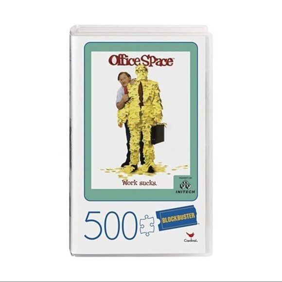 Office Space Movie Blockbuster 500pc Puzzle In Plastic VHS Case - Picture 1 of 6